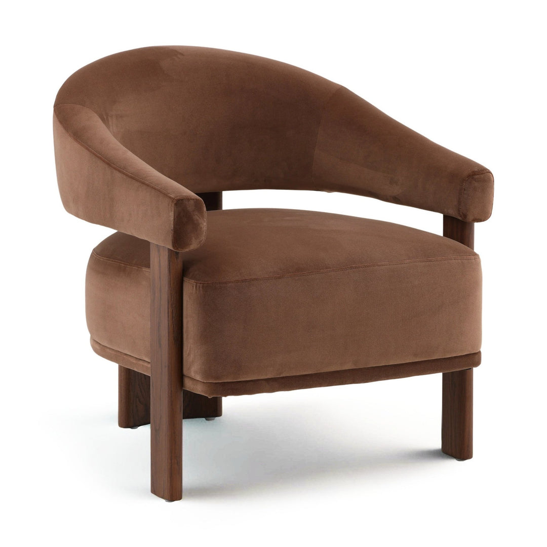 ARNIE CHOCOLATE VELVET ACCENT CHAIR