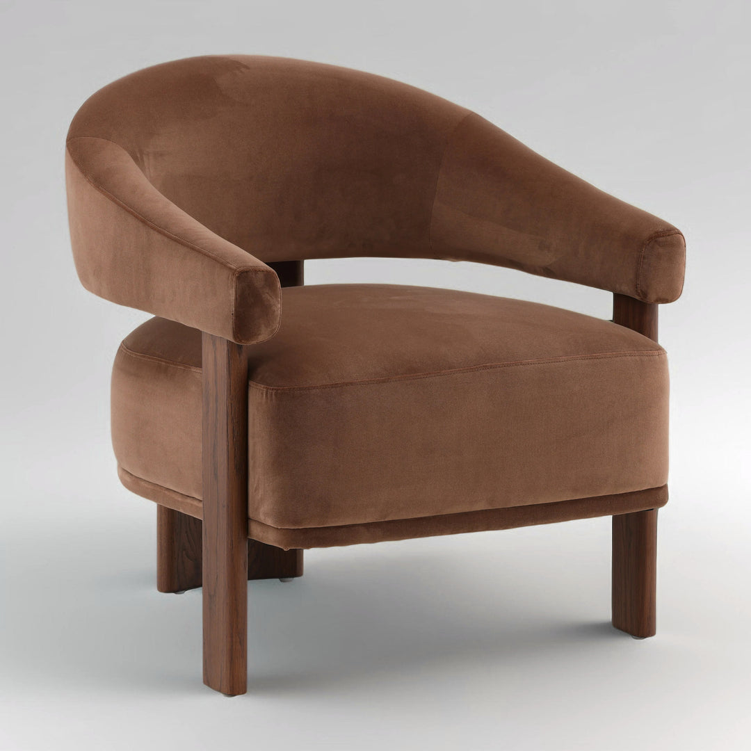 ARNIE CHOCOLATE VELVET ACCENT CHAIR