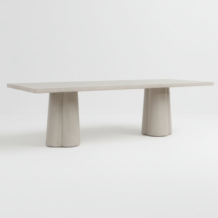 ARYA WHITEWASHED DINING TABLE