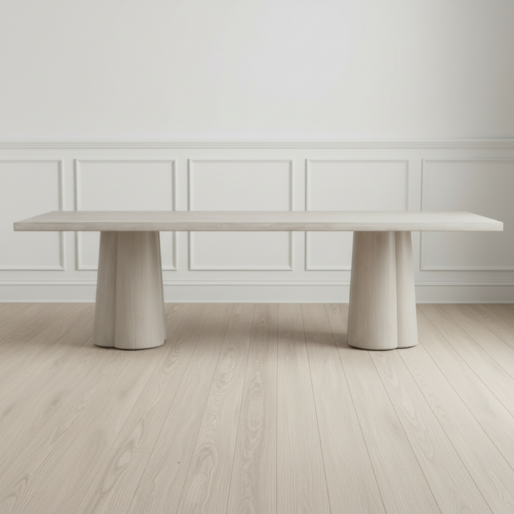 ARYA WHITEWASHED DINING TABLE