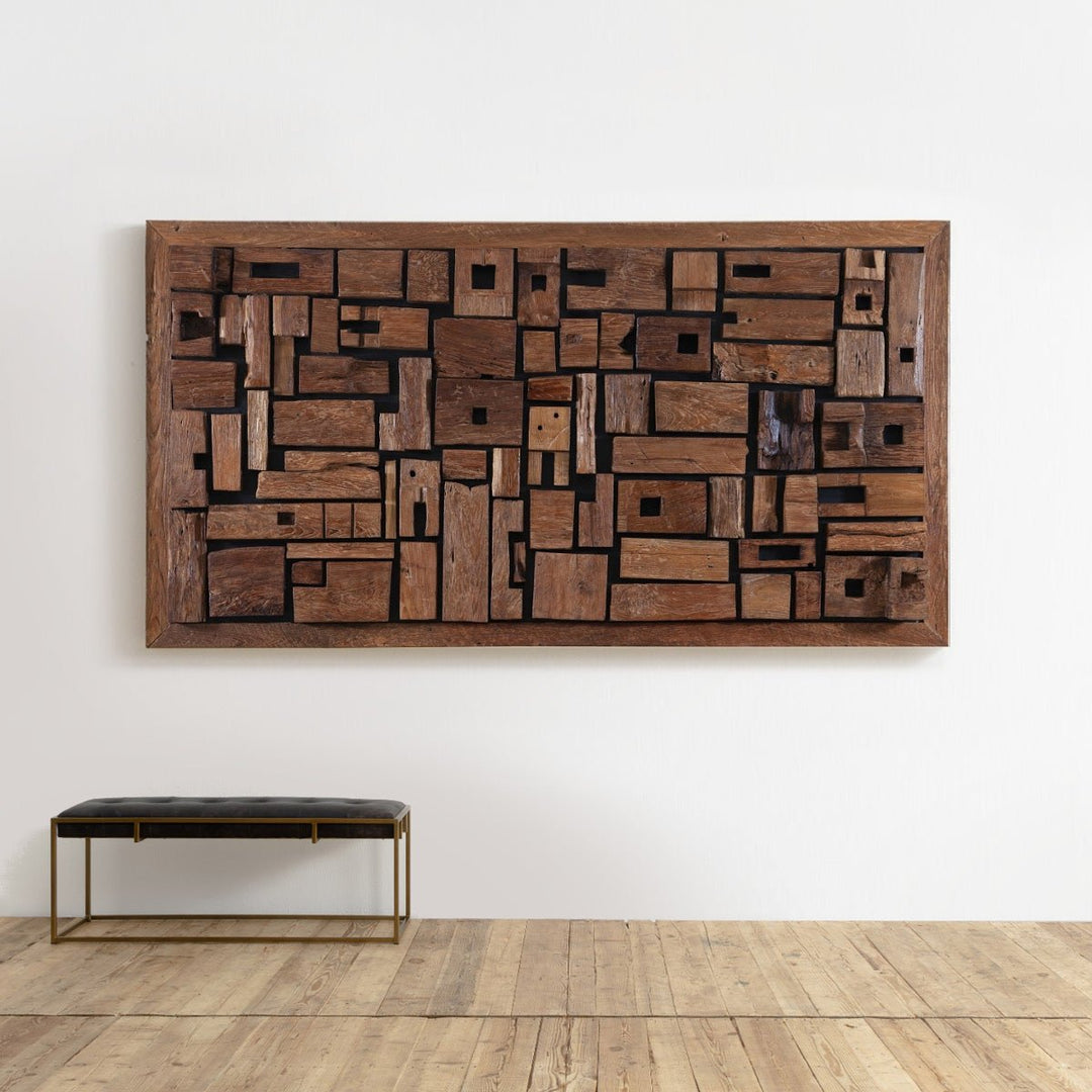 ASKEN RECLAIMED WOOD WALL ART LG