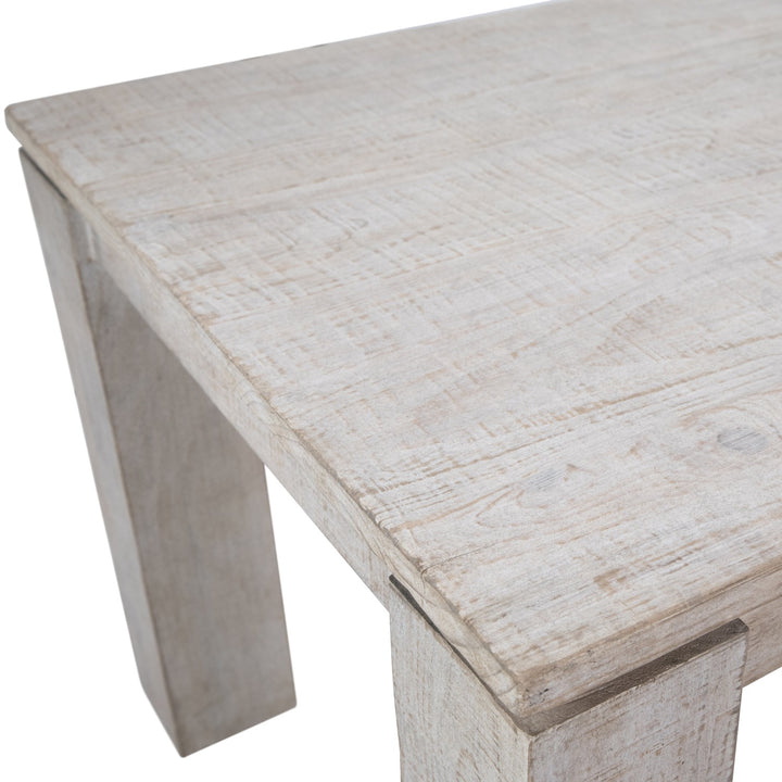 ASPEN RUSTIC WHITE WASHED PINE DINING TABLE