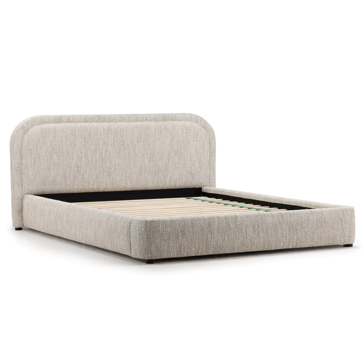 AUGIE NAPA BEIGE BOUCLE UPHOLSTERED BED