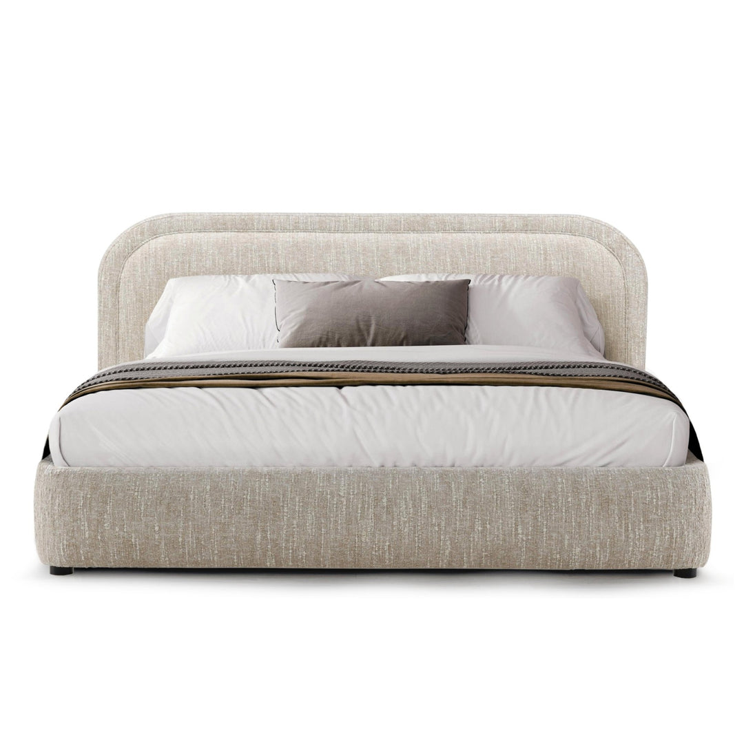 AUGIE NAPA BEIGE BOUCLE UPHOLSTERED BED