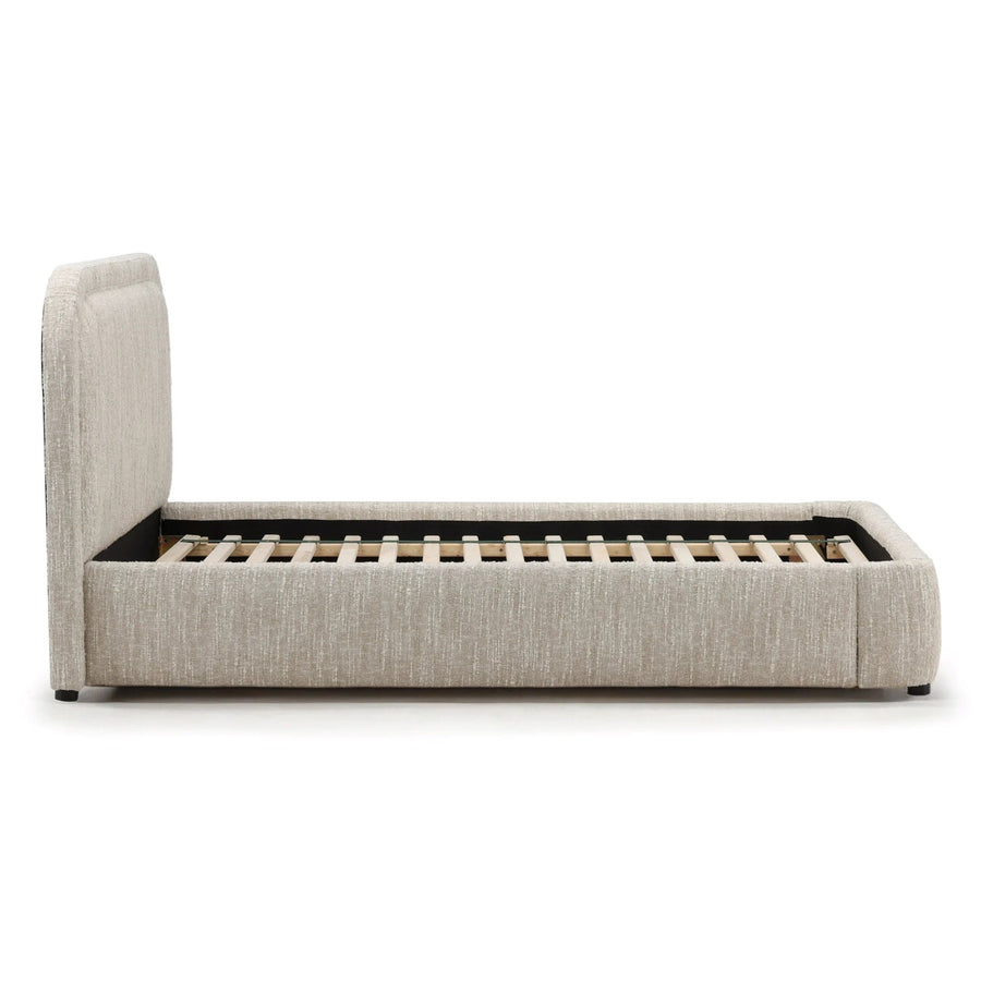 AUGIE NAPA BEIGE BOUCLE UPHOLSTERED BED