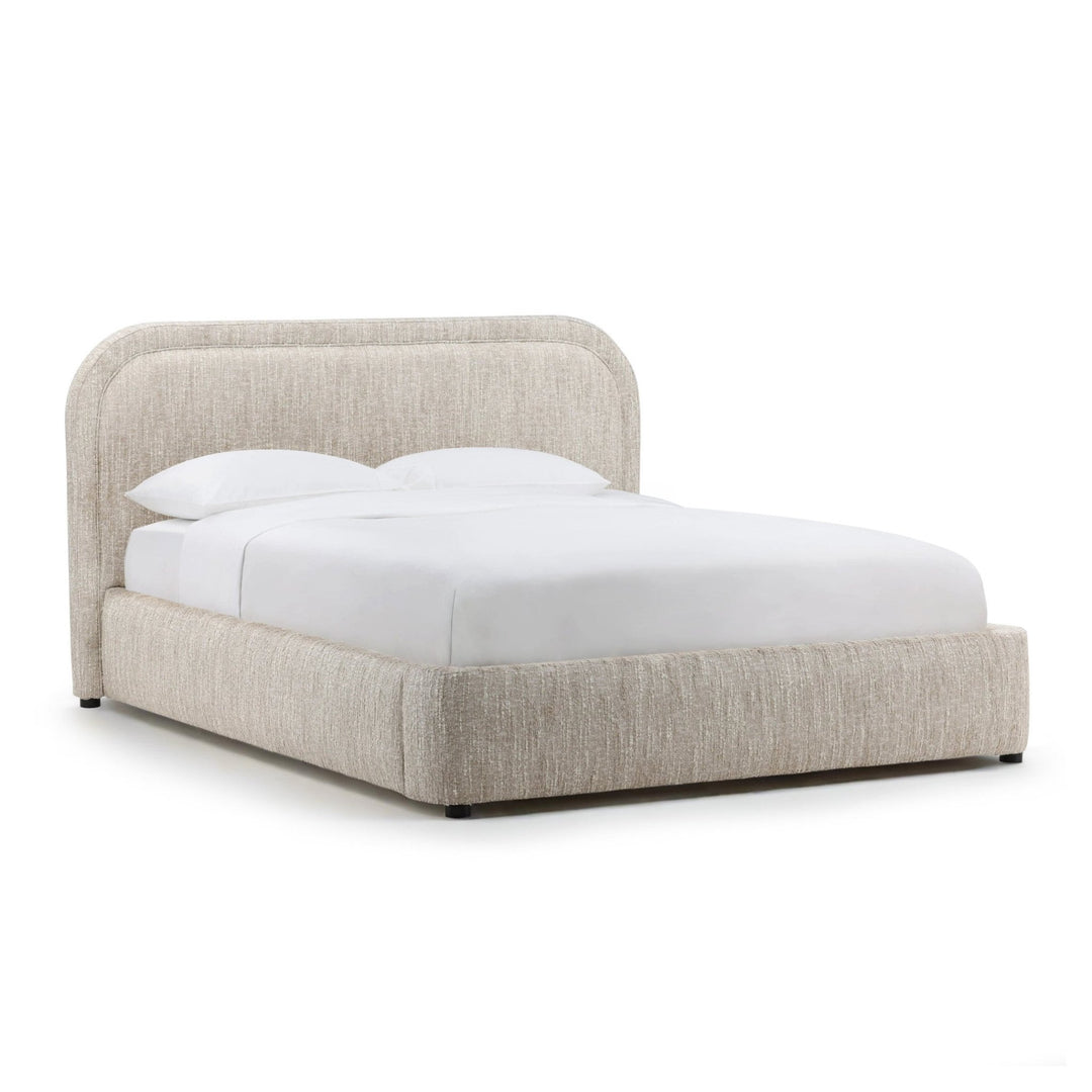 AUGIE NAPA BEIGE BOUCLE UPHOLSTERED BED