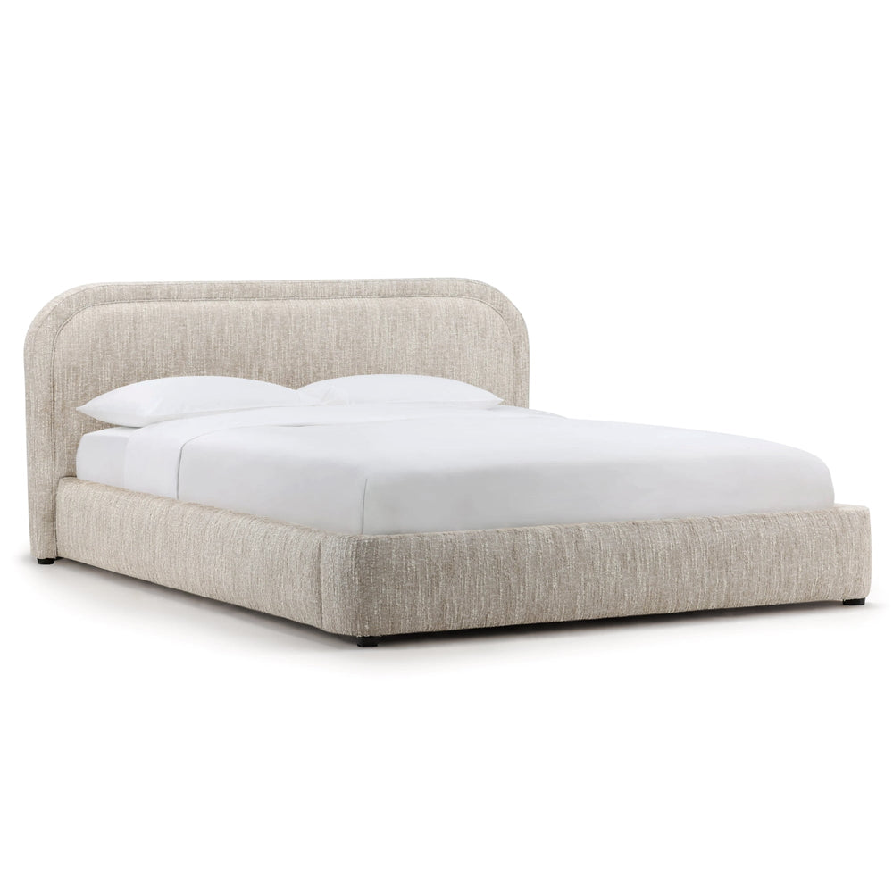 AUGIE NAPA BEIGE BOUCLE UPHOLSTERED BED