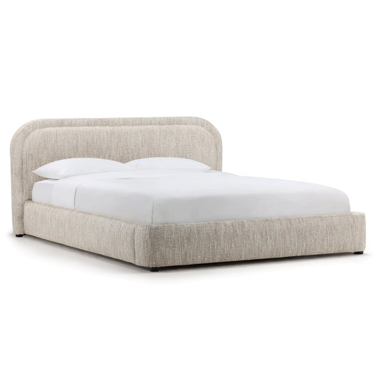 AUGIE NAPA BEIGE BOUCLE UPHOLSTERED BED