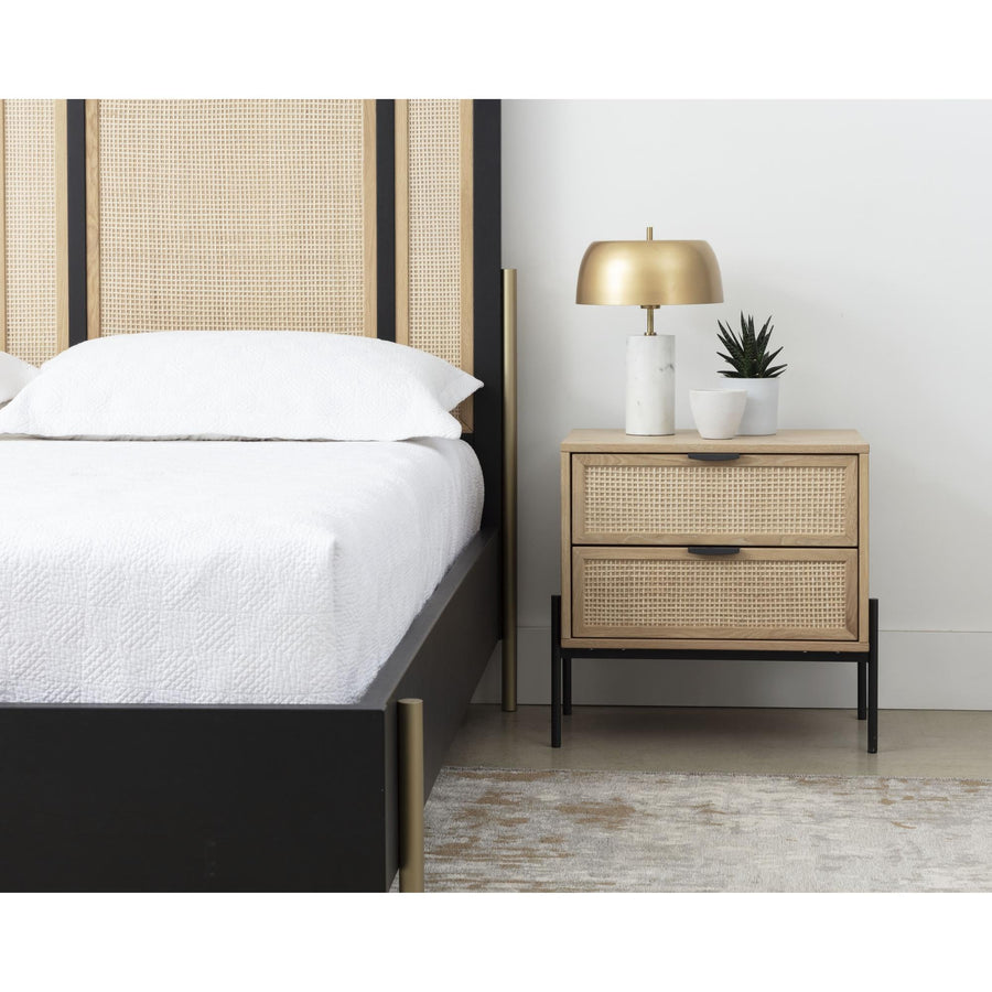 AVIDA BLACK & NATURAL CANE BED - ROOM VIEW