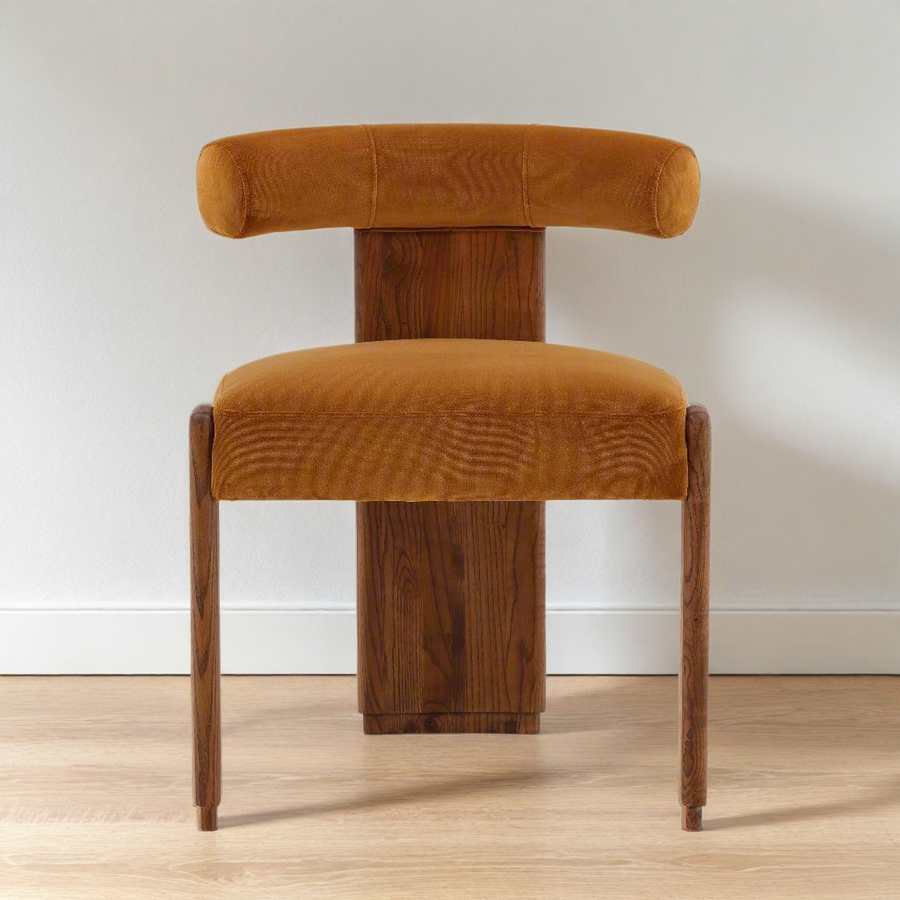 GWEN DINING CHAIR: GINGER VELVET