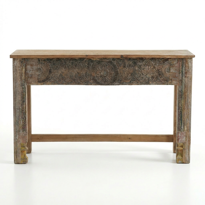 ALBA CARVED WOOD CONSOLE TABLE