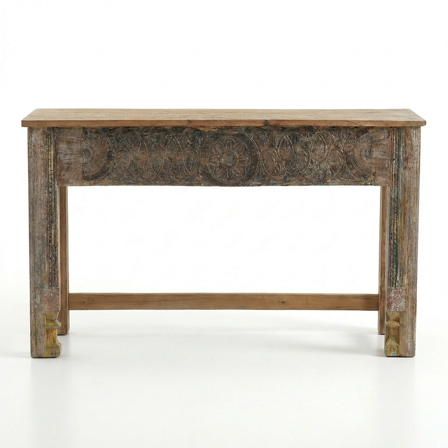 ALBA CARVED WOOD CONSOLE TABLE