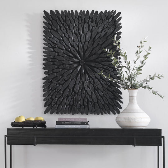 BAHAMA WOOD WALL ART: BLACK