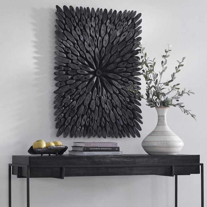 BAHAMA WOOD WALL ART: BLACK