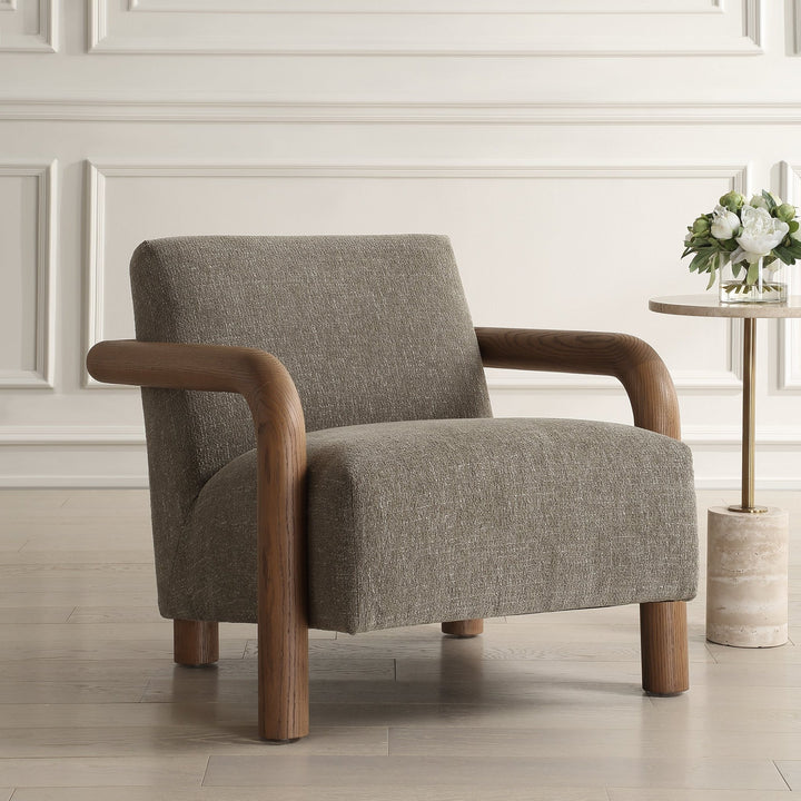 BALANCE HERB GREEN CHENILLE ACCENT CHAIR