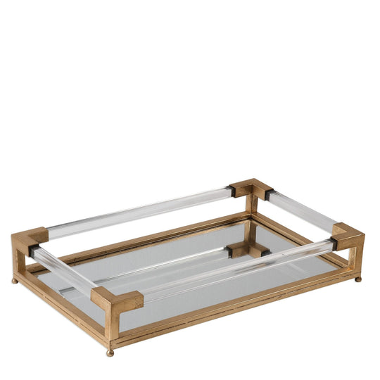 BALKAN MIRRORED SERVING TRAY: GOLD