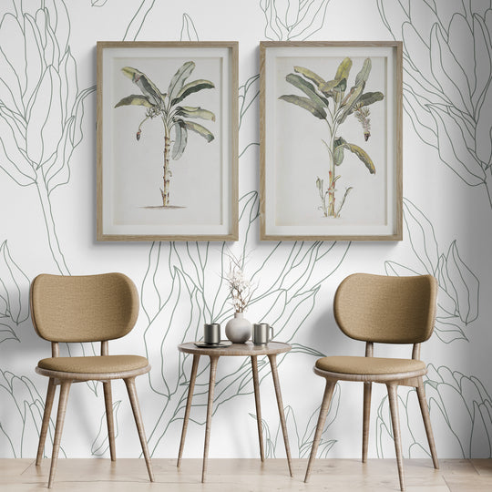 "BANANA PALM" FRAMED PRINTS | SET OF 2