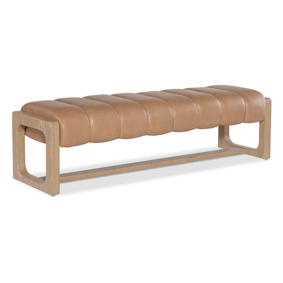 BANYON LEATHER UPHOLSTERED BEDROOM BENCH