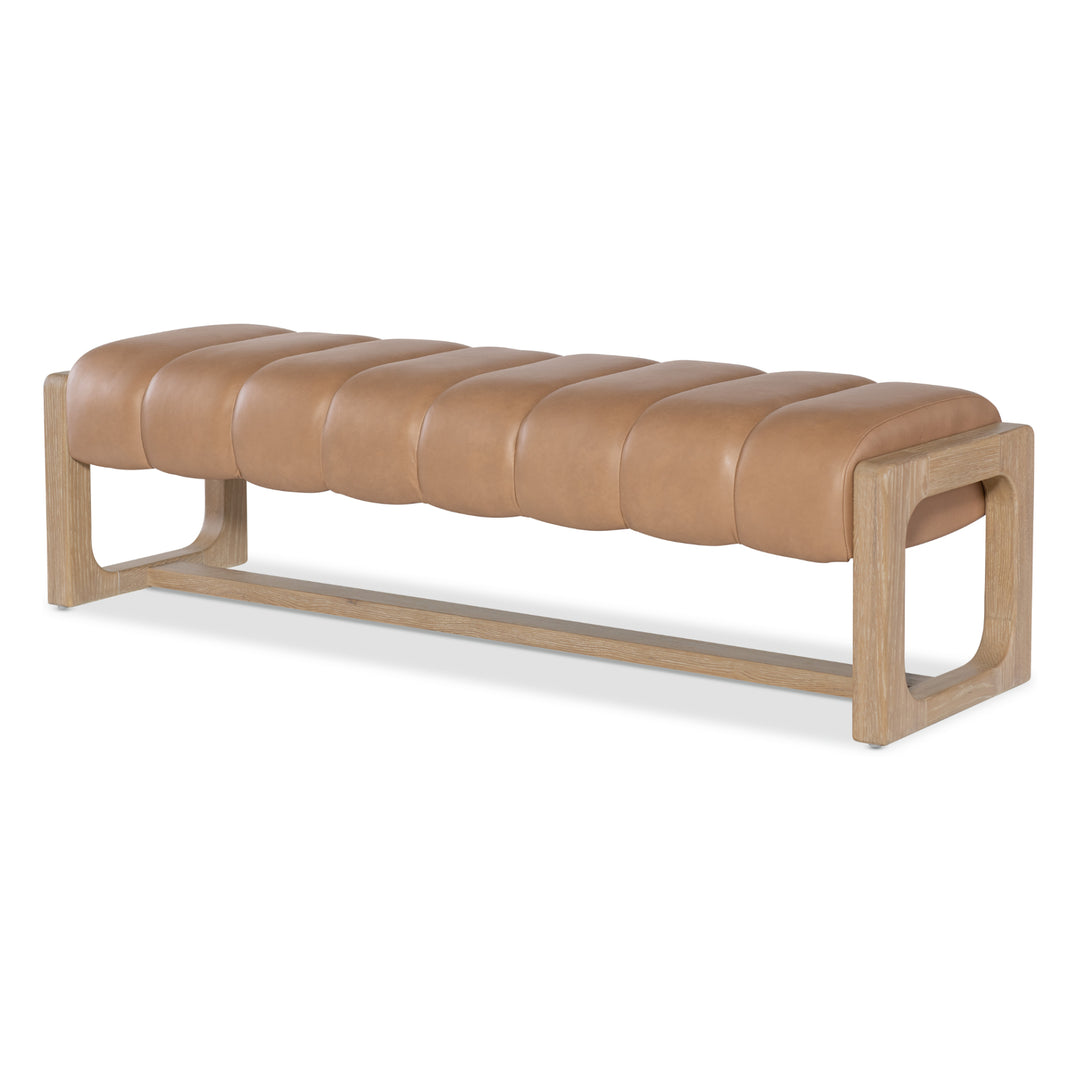 BANYON LEATHER UPHOLSTERED BEDROOM BENCH