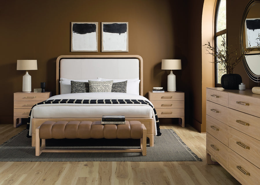 Banyon Desert Oak Bedroom Collection - Complete Furniture Set Including Bed, Nightstands, and Dresser