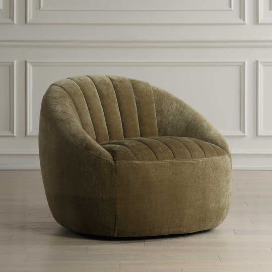 BARROW CHAMBRAY CHENILLE SWIVEL CHAIR