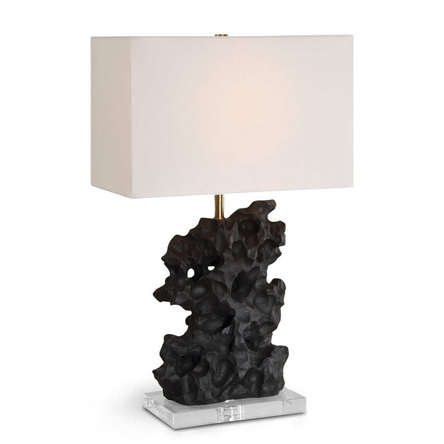 BASALT BLACK STONE TABLE LAMP