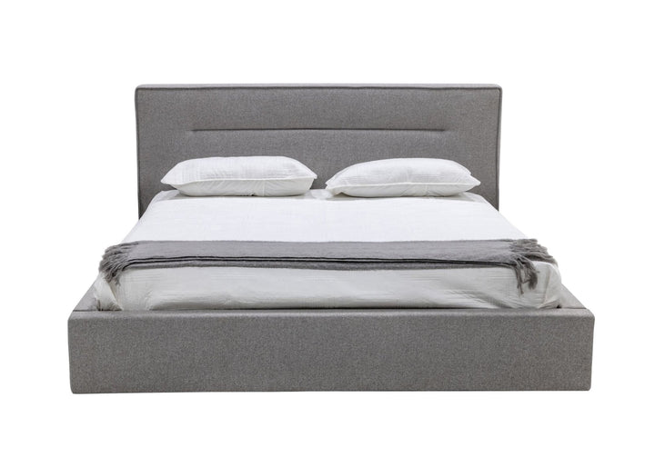 BASEL GREY UPHOLSTERED PLATFORM BED