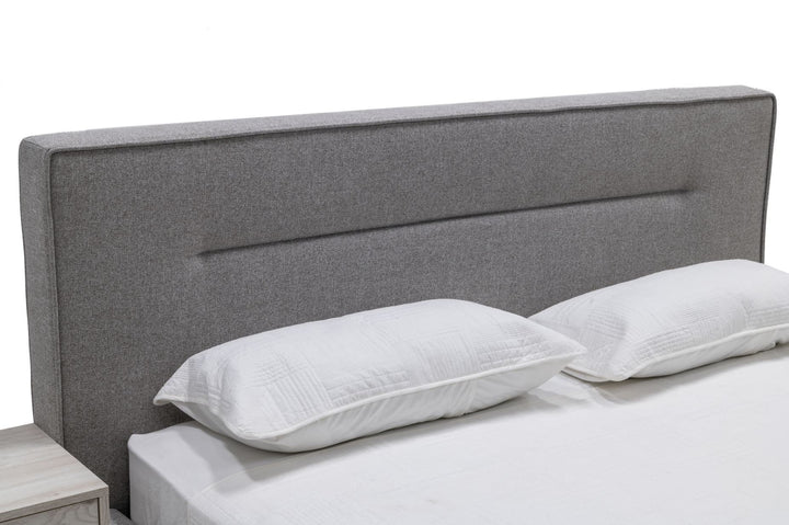 BASEL GREY UPHOLSTERED PLATFORM BED