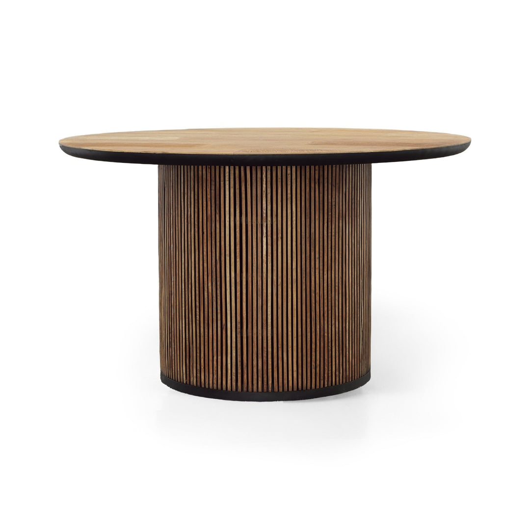 BASKURO ROUND TEAK DINING TABLE