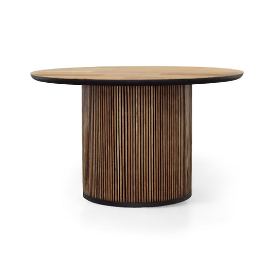 BASKURO ROUND TEAK DINING TABLE