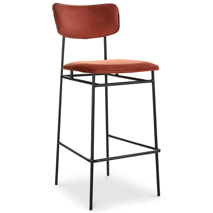 BAUER AMBER VELVET BARSTOOL