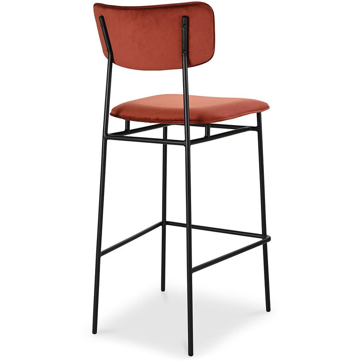 BAUER AMBER VELVET BARSTOOL