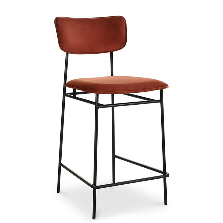 BAUER AMBER VELVET BARSTOOL