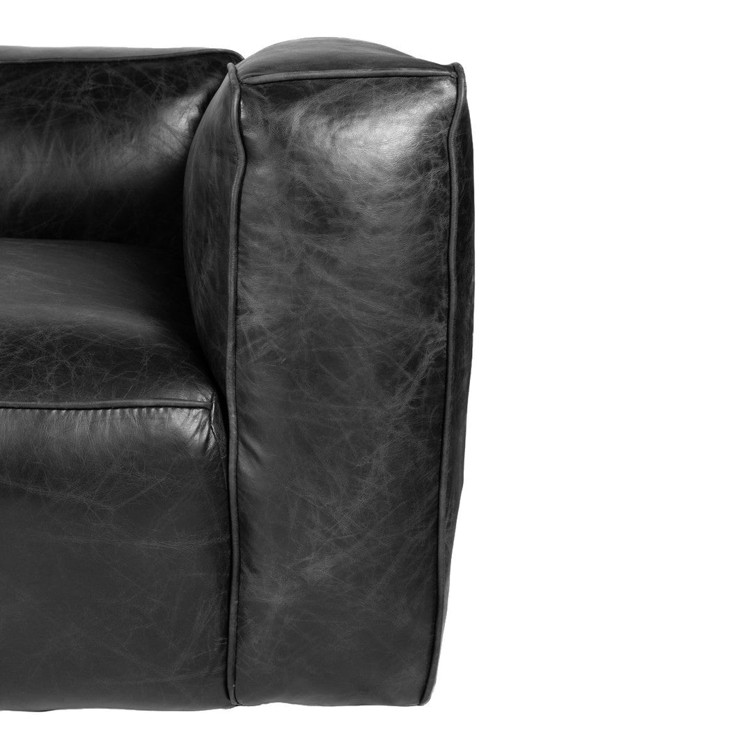 BAUHAUS VINTAGE BLACK LEATHER SOFA