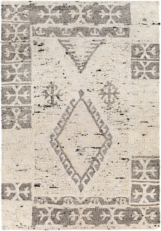 BAYLIN WOOL RUG: CREAM, GREY