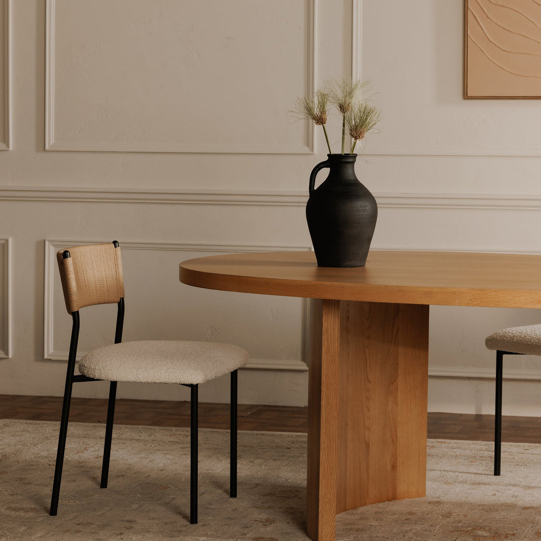 BEAN DINING TABLE: NATURAL OAK