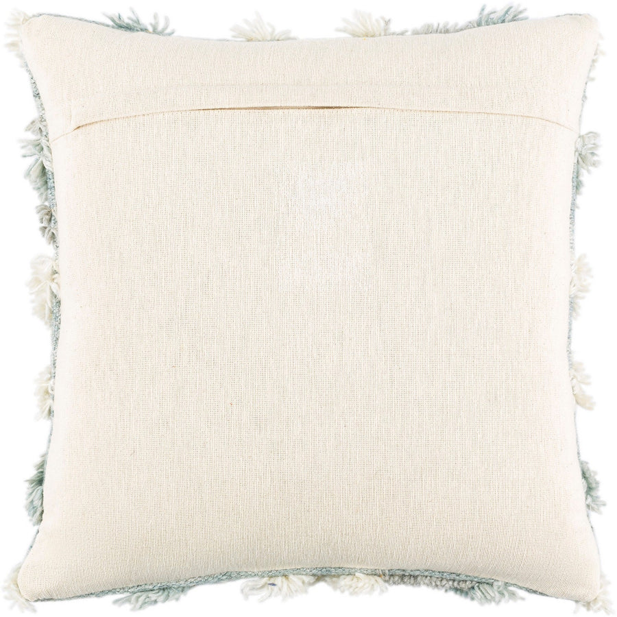 BELU FRINGE PILLOW: GLACIER BLUE