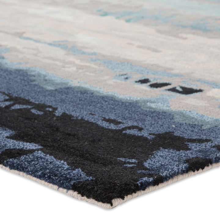 BENA WOOL + VISCOSE RUG: NAVY, TEAL