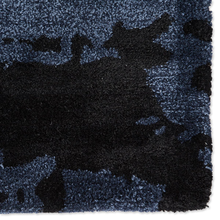 BENA WOOL + VISCOSE RUG: NAVY, TEAL