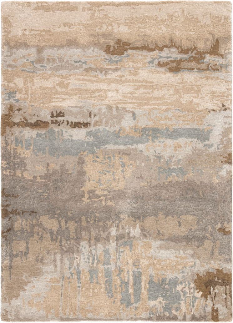 BENA WOOL + VISCOSE RUG: SAND, STONE