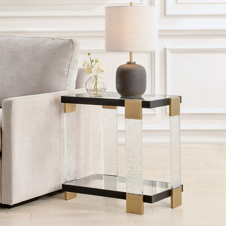 BENDENA ACRYLIC LEG END TABLE