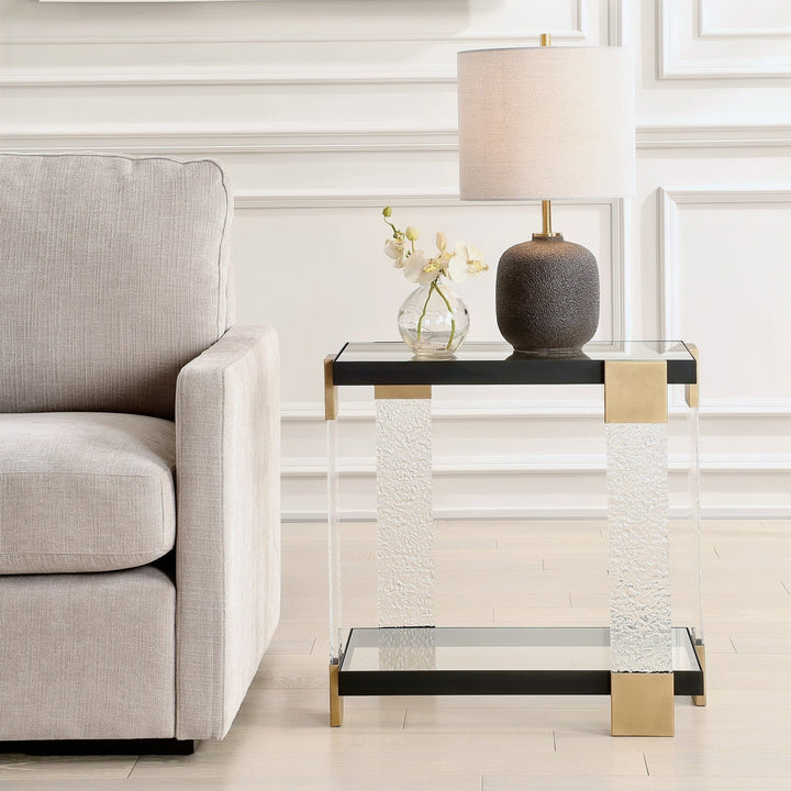 BENDENA ACRYLIC LEG END TABLE