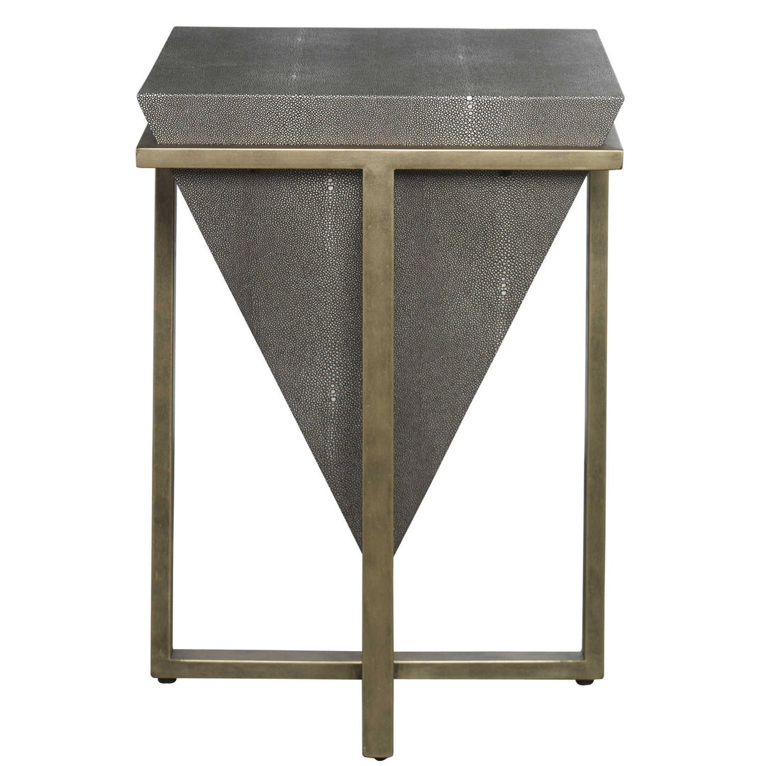 BERTRAND FAUX SHAGREEN END TABLE