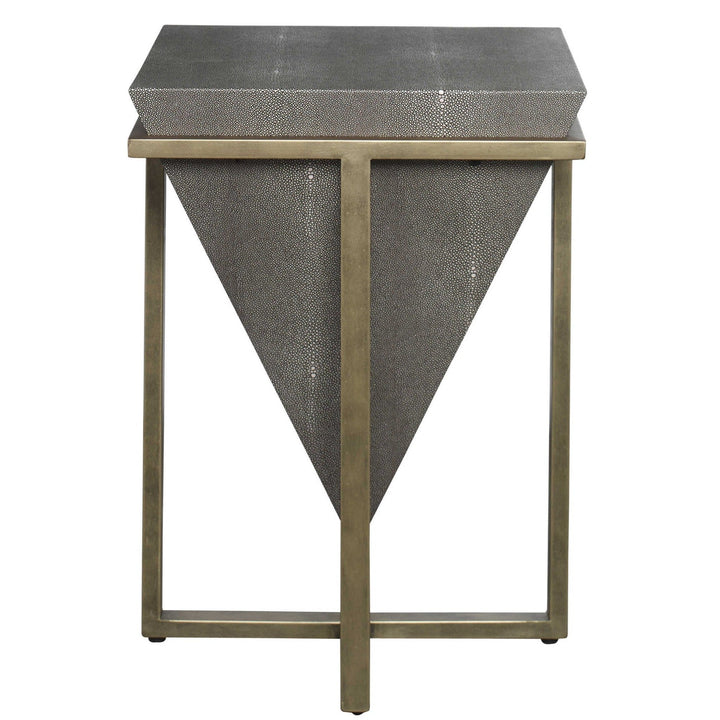 BERTRAND FAUX SHAGREEN END TABLE