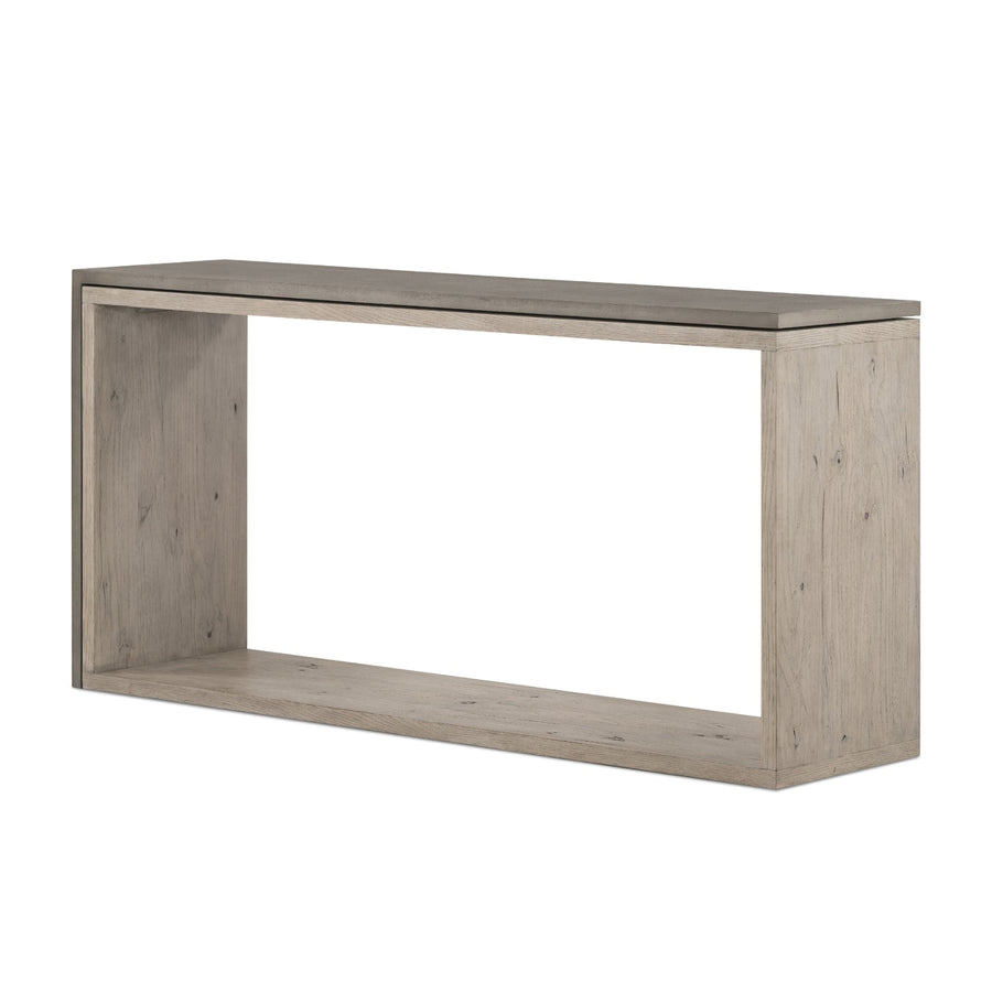 BINA OAK + CONCRETE CONSOLE TABLE