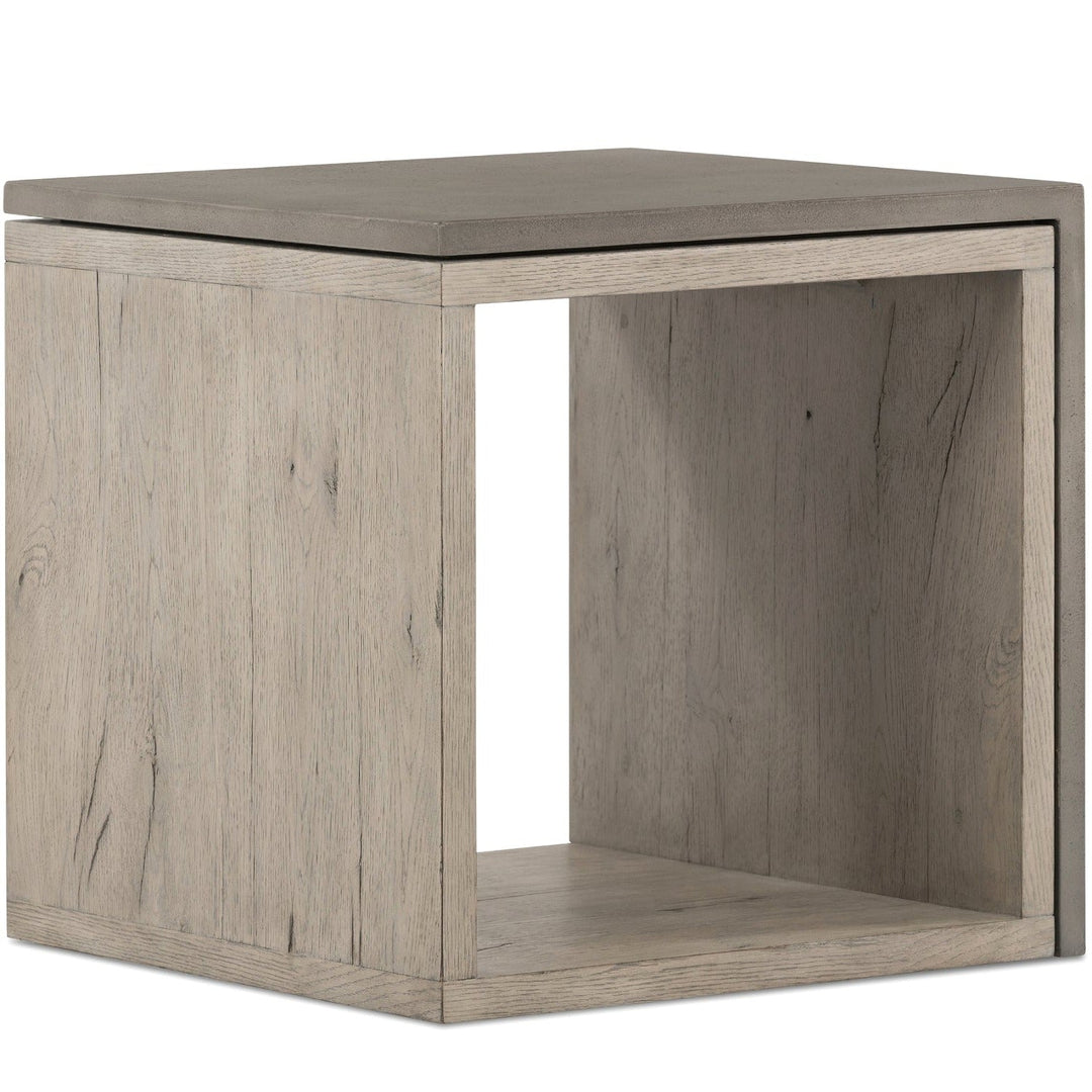 BINA OAK + CONCRETE END TABLE