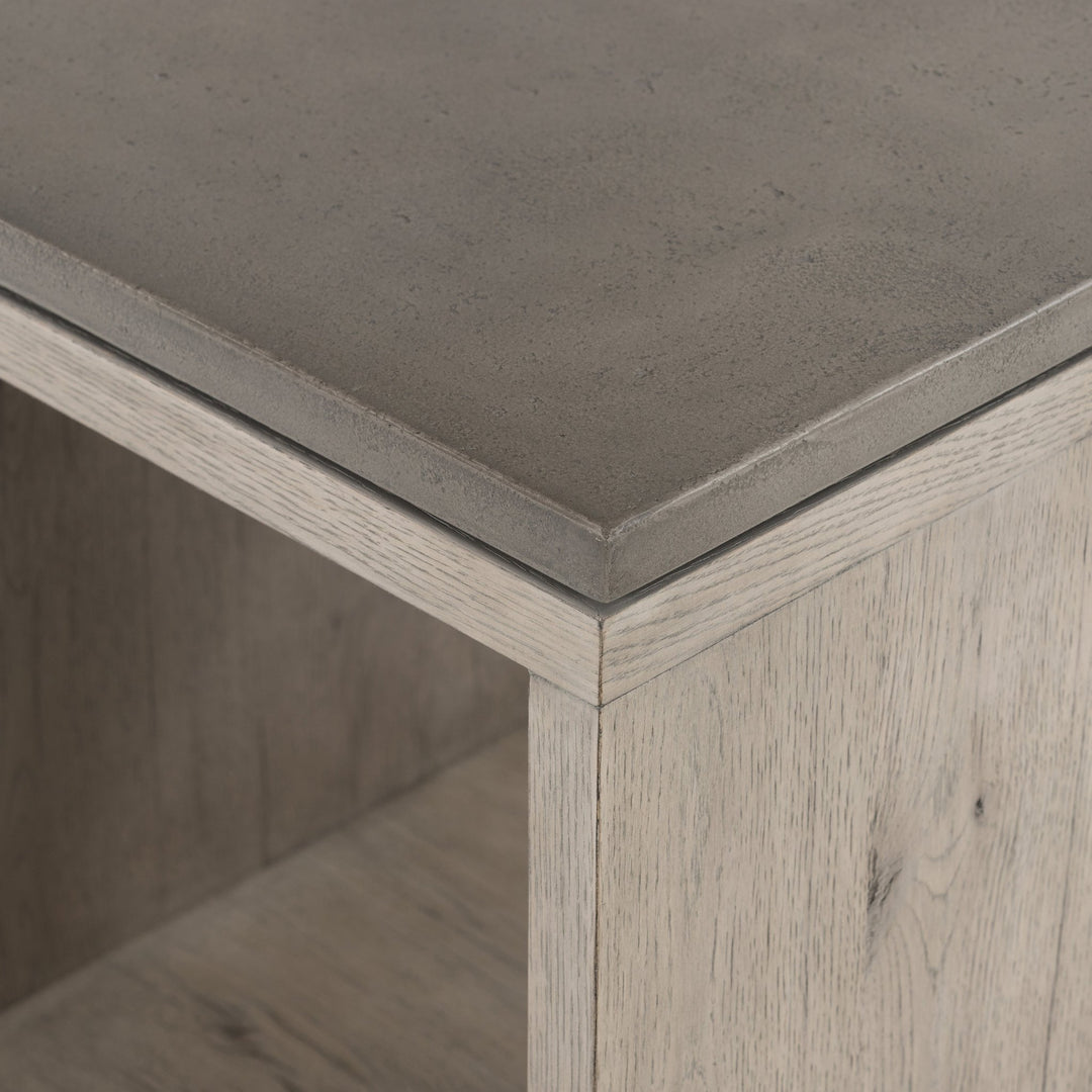 BINA OAK + CONCRETE END TABLE