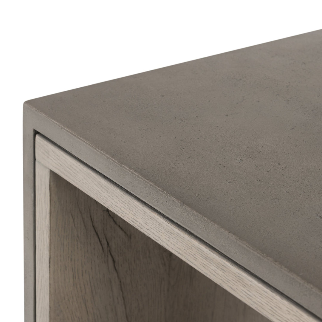 BINA OAK + CONCRETE END TABLE