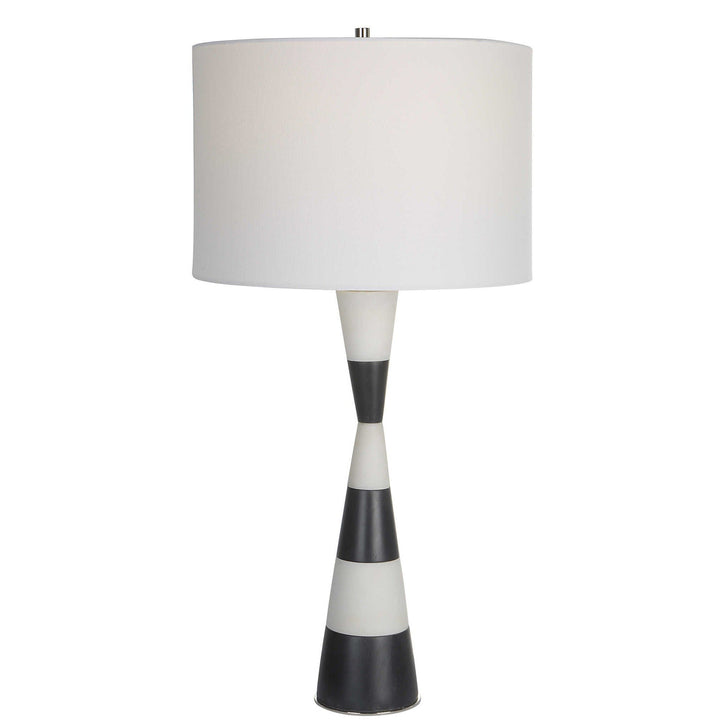 BLACK & WHITE BANDEAU TABLE LAMP