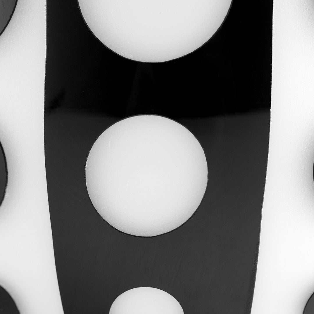 BLACK & WHITE DOT GLASS VASES